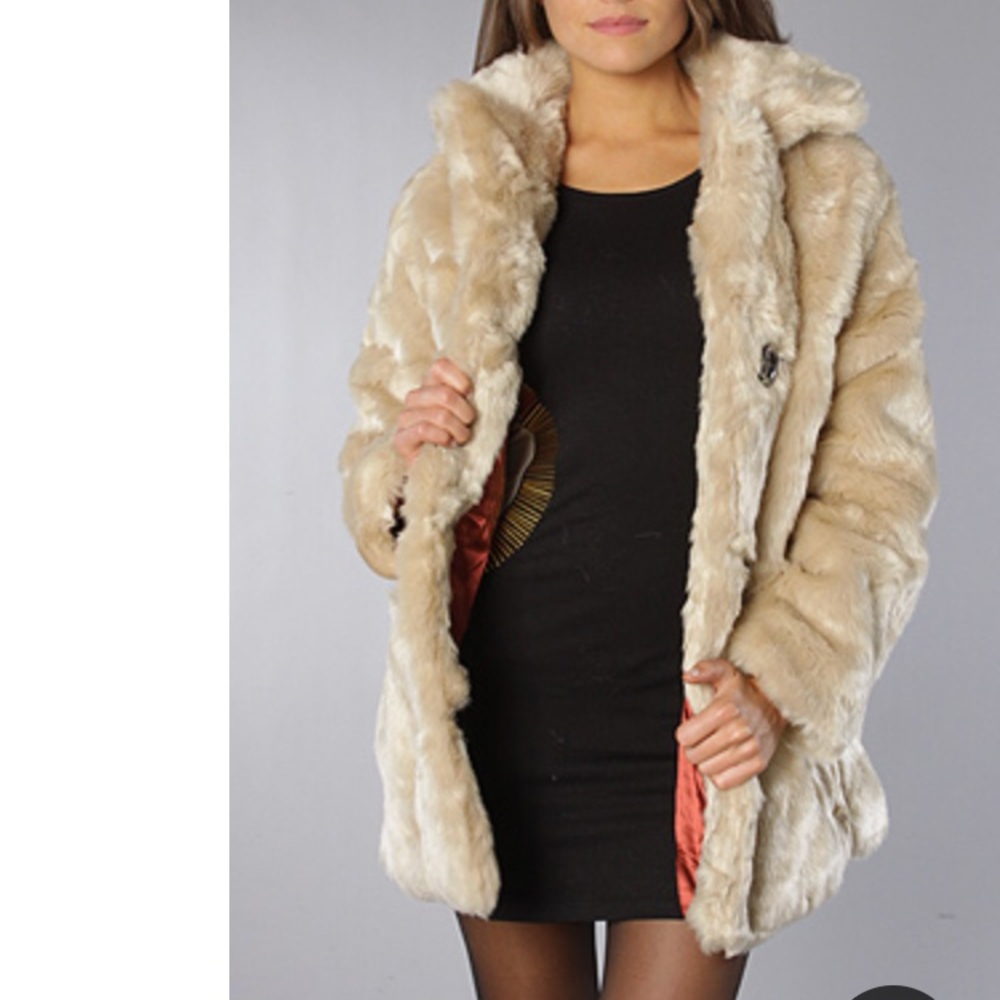 Mink pink double agent fur coat